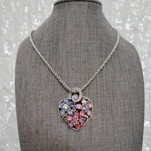 Brighton Heart Crystal Necklace "Brighton Your Heart Garden Of Dreams" 18" Long